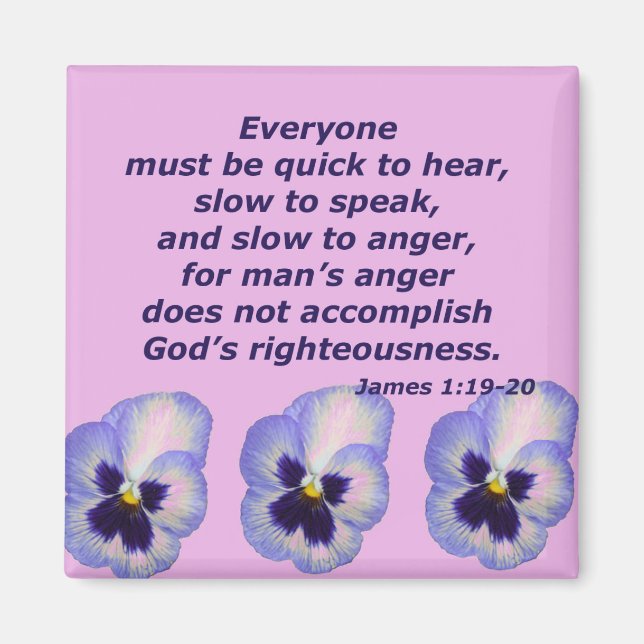 James 1:19-20 magnet (Front)