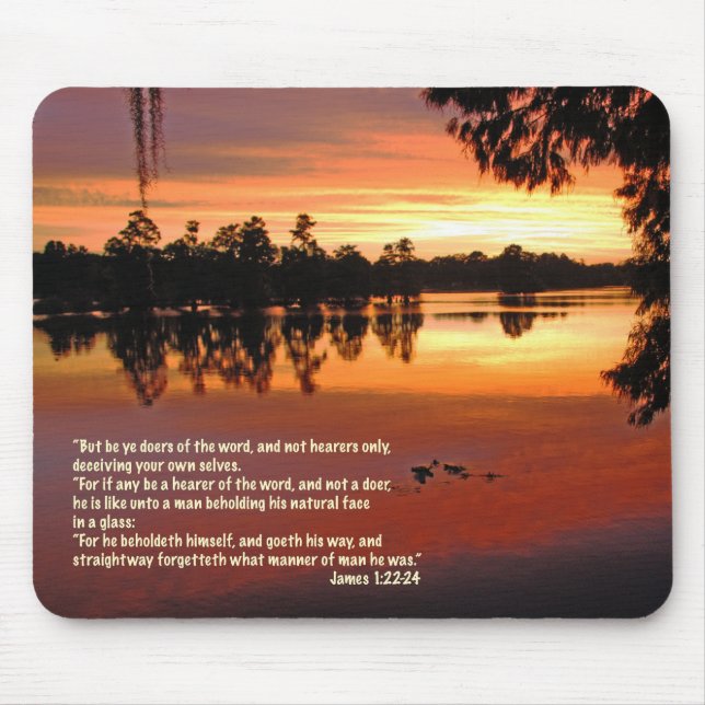 James 1:22-24 Scripture Mouse Mat (Front)