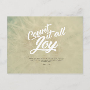 James 1:2-3 - Count it all joy Postcard