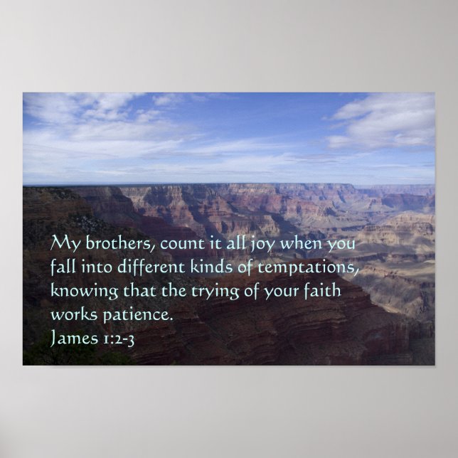 James 1:2-3 Poster (Front)