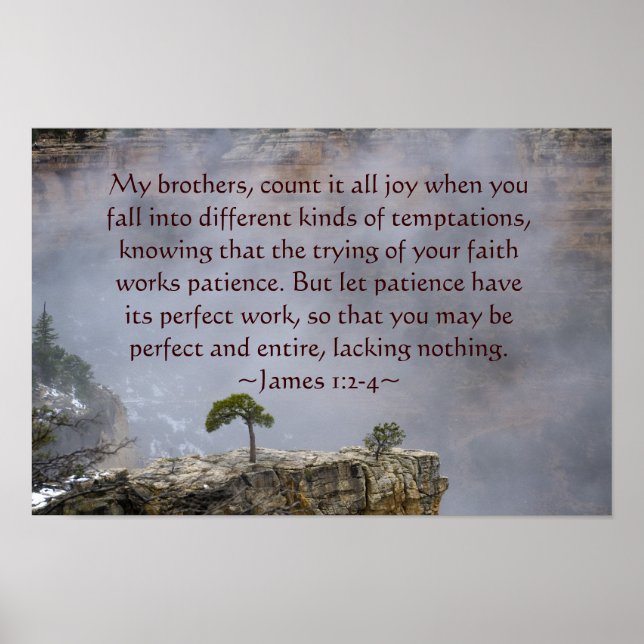 James 1:2-4 Poster (Front)
