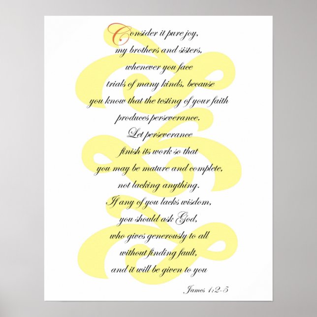 James 1:2-5 poster (Front)
