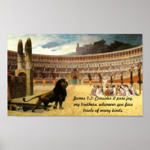 James 1:2 Christian Martyrs in Prayer Poster. Poster
