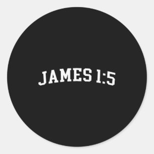 James 1 5 classic round sticker