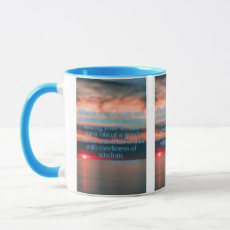 James 3:13 KJV Bible Verse Pic Two-Tone Mug