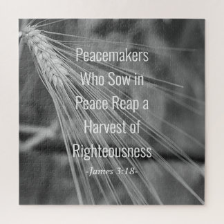 James 3:18 Bible Verse Harvest of Righeousness Jigsaw Puzzle