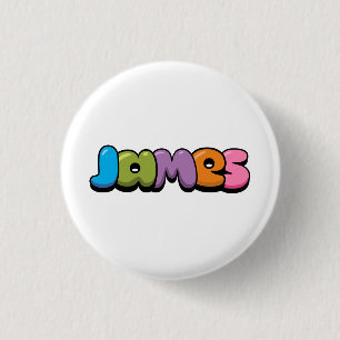 James 3 Cm Round Badge