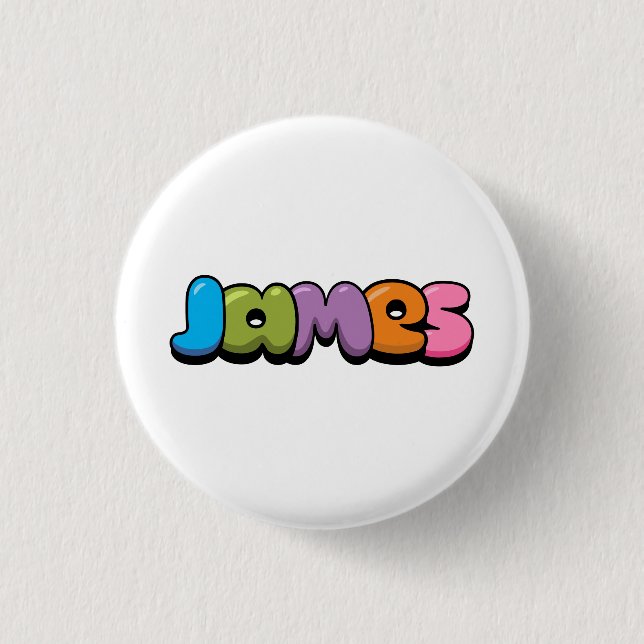 James 3 Cm Round Badge (Front)