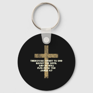 James 47 Submit To God Resist The Devil Bible Vers Key Ring