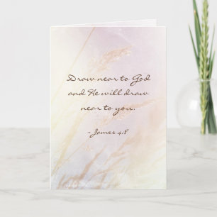 James 4:8 Draw Near to God Bible Verse Card