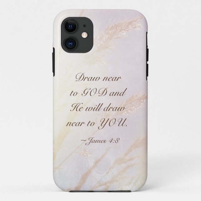 James 4:8 Draw Near to God Bible Verse Case-Mate iPhone Case (Back)