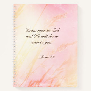 James 4:8 Draw Near to God Bible Verse Notebook