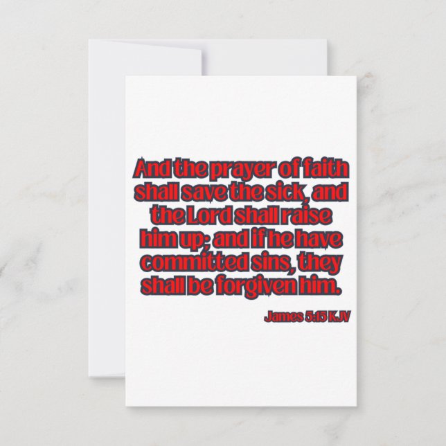 James 5:15 KJV Bible Scripture Greeting Card (Front)
