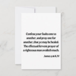 James 5:16 KJV Bible Scripture Greeting Card