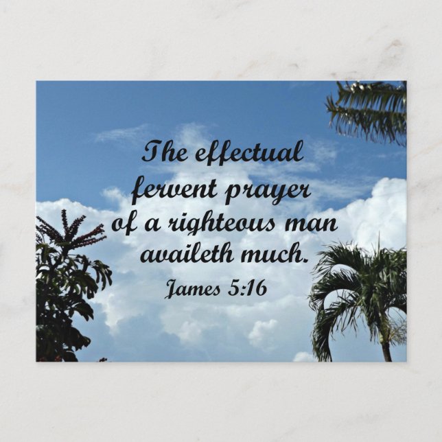 James 5:16 The effectual fervent prayer of Postcard (Front)