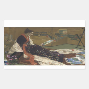 James Abbott McNeill Whistler - Caprice in Purple Rectangular Sticker