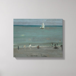 James Abbott McNeill Whistler-Coast Scene, Bathers Canvas Print