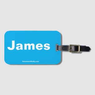 James Azure Bag Tag