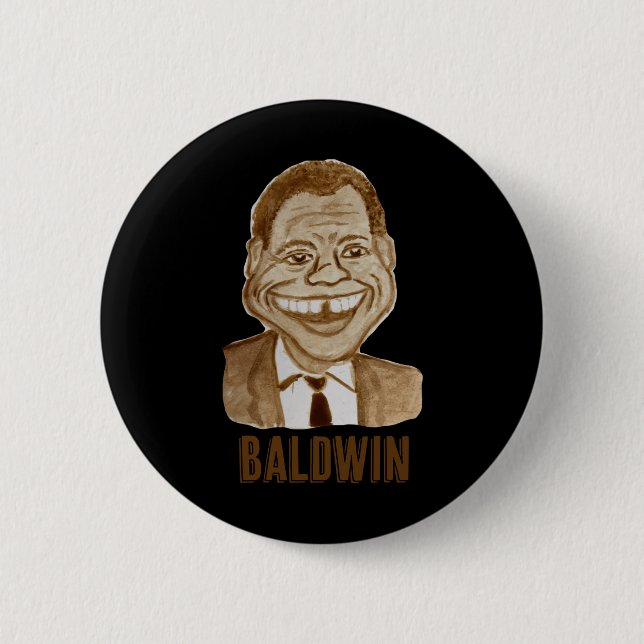 James Baldwin  6 Cm Round Badge (Front)