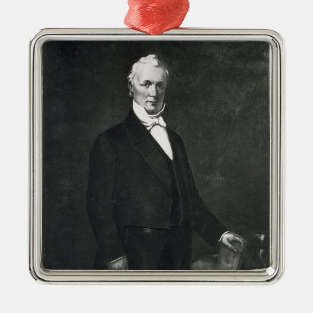 James Buchanan, 15th President of the United State Metal Tree Decoration (Front)
