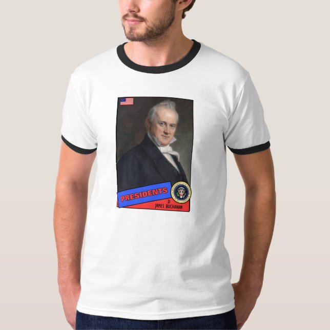 James Buchanan Baseball Card T-Shirt (Front)