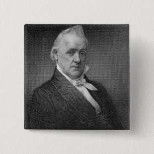 James Buchanan, engraved by Henry Bryan Hall (1800 15 Cm Square Badge