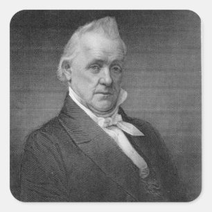 James Buchanan, engraved by Henry Bryan Hall (1800 Square Sticker
