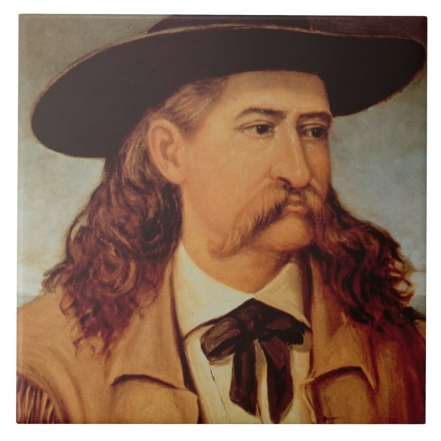 James Butler 'Wild Bill' Hickok (1837-76) 1874 (oi Tile (Front)