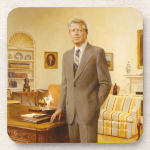 James Carter White House Presidential Portrait Coaster