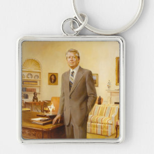 James Carter White House Presidential Portrait  Key Ring