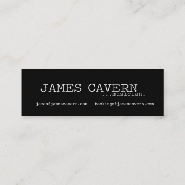 James Cavern Business Card (Front)