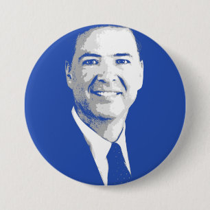 JAMES COMEY 7.5 CM ROUND BADGE