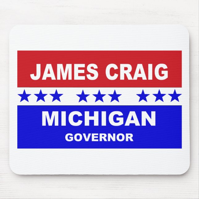 James Craig Michigan Governor Mouse Mat (Front)