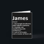 James Definition Personalised Name Funny Birthday  Card<br><div class="desc">James Definition Personalised Name Funny Birthday Gift Idea</div>