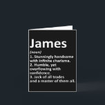 James Definition Personalised Name Funny Birthday  Card<br><div class="desc">James Definition Personalised Name Funny Birthday Gift Idea</div>