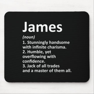 James Definition Personalised Name Funny Birthday  Mouse Mat