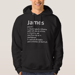 JAMES Definition Personalized Name Funny Birthday  Hoodie