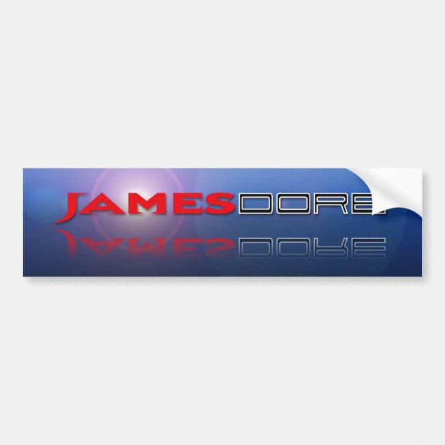 James Dore Logo blue lense flare Bumper Sticker (Front)