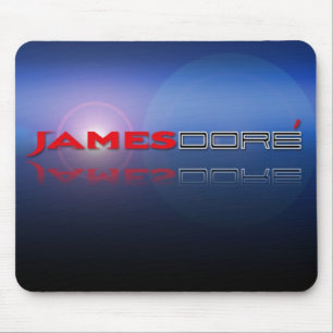 James Dore Logo blue lense flare mouse pad
