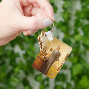 James Earl Carter Painted US President Portrait  Key Ring