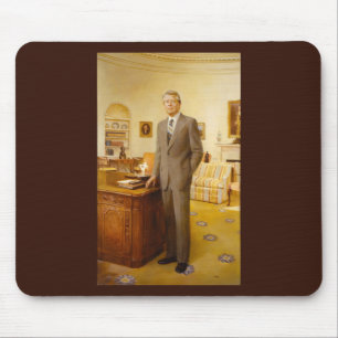 James Earl Carter Painted US President Portrait  Mouse Mat