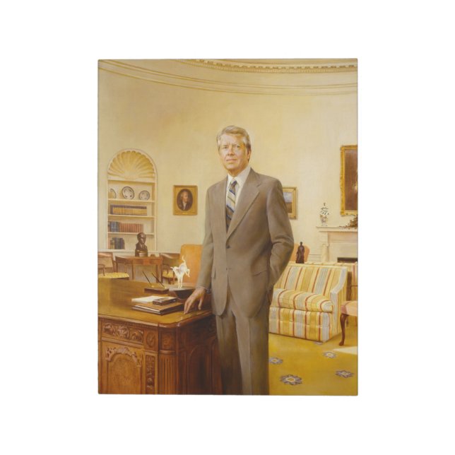 James Earl Carter Painted US President Portrait  Notepad (Rotated)