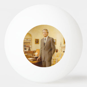James Earl Carter Painted US President Portrait Ping Pong Ball