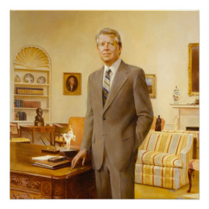 James Earl Carter Painted US President Portrait  Poster