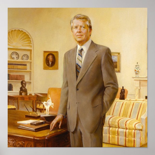 James Earl Carter Painted US President Portrait  Poster (Front)