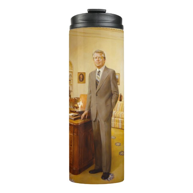 James Earl Carter Painted US President Portrait  Thermal Tumbler (Front)