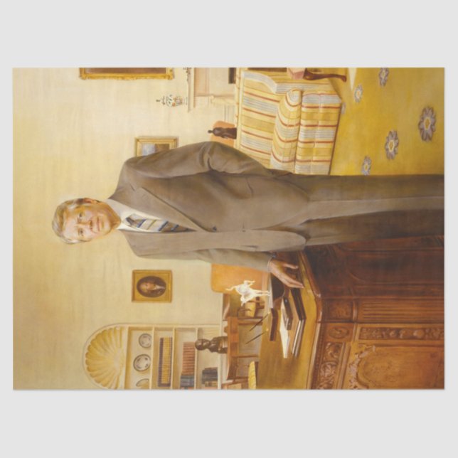 James Earl Carter Painted US President Portrait  Tissue Paper (Front)