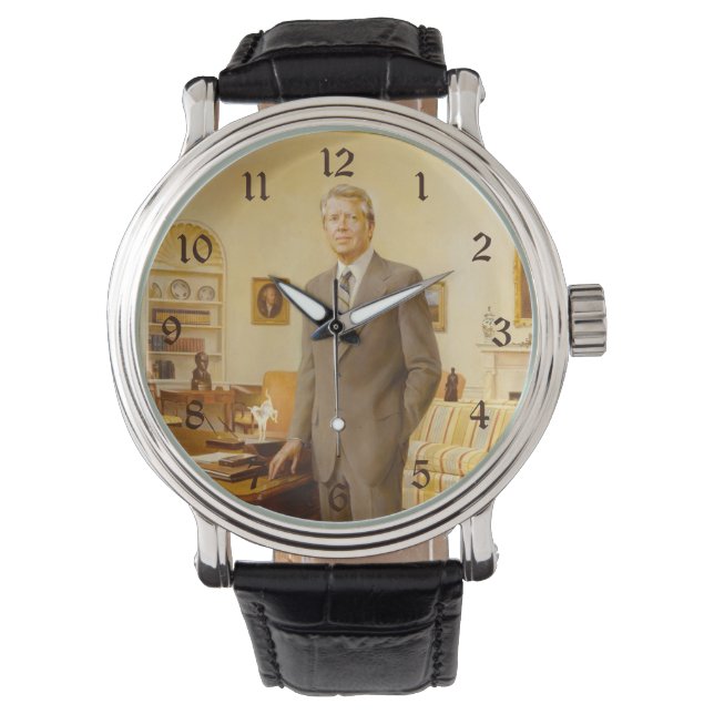 James Earl Carter Painted US President Portrait  Watch (Front)