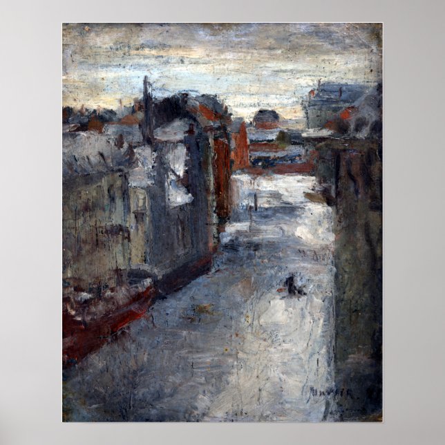 James Ensor The Van Iseghemlaan in the Snow Poster (Front)