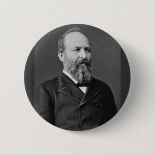 James Garfield 20th President 6 Cm Round Badge